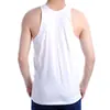 Camiseta regata de algodão para homens de meia-idade e idosos, gola redonda, verão, estilo antigo, respirável, absorvente de suor, branco puro penteado