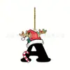 Pingente Plano de Letra Acrílica Transfronteiriço Decoração de Árvore de Natal Presente de Ano Novo Pingente de Carro