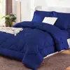 Edredom grosso acolchoado de cor sólida escovada com padrão de losangos, disponível em estoque na Amazon, para uso transfronteiriço, roupa de cama europeia e americana, conjunto de três peças multicolorido com enchimento de edredom