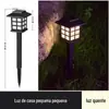 Lâmpada de Gramado LED Solar para Exterior Lâmpada de Casa Pequena Mini Lâmpada Solar Lâmpada de Palácio Pequeno Lâmpada de Atmosfera para Pátio Jardim