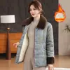 Nova Jaqueta de Inverno Estilo Chinês para Mães, Casaco de Algodão Espessado com Forro de Lã para Mulheres de Meia-Idade e Idosas, Roupa de Algodão Estilo Nacional para Outono e Inverno