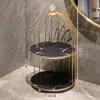 Bancada de Banheiro Mesa de Toilette Caixa de Armazenamento de Bancada Cosméticos Lavatório Gaiola de Pássaro Rack de Armazenamento Banheiro