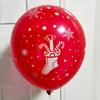 Balão de Natal atacado 10 polegadas floco de neve antigo Vermelho balão de flor cheia feliz Natal transfronteiriço