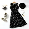 Comércio Exterior Roupas para Mulheres de Meia-Idade e Idosas, Roupas para Mães, Vestido de Comprimento Médio, Novo Estilo Solto de Verão, Afinando e Rejuvenescedor