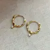 Brazaletes para Oreja Mobius de Circonia Chapados en Oro de 24 Quilates con Fuerte Retención de Color, Pendientes Minimalistas Irregulares con Textura y Tachonados de Diamantes