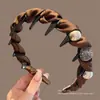 Elegante 2026 Novo Estilo Aro de Cabelo Não Apertado Acessório de Cabelo Estilo Coreano Faixa de Cabelo Maillard Presilha de Cabelo Versátil Vintage para Mulheres