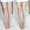 Meias Invisíveis Sem Costura Ultra Finas 0D Uma Linha na Virilha para Mulheres Anti-Puxões Totalmente Transparentes Meia-Calça Sexy Cor da Pele Verão