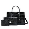 Comércio Exterior Transfronteiriço Bolsa Feminina Moda Europeia e Americana Crocodilo em relevo Bolsa Mãe Bolsa de Ombro de Três Peças Bolsa Crossbody