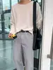 Camiseta de manga larga estilo americano para hombre, camiseta fina de base de moda estilo coreano para primavera y otoño, top suelto casual