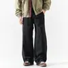 Ropa para Hombre Fengshe / Pantalones Casuales de Trabajo Americano para Niños Primavera y Otoño Color Sólido Sueltos Rectos Versátiles Pierna Ancha Pantalones Largos
