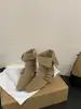 Estilo Coreano Nuevo Diseño de Nicho Botines Cortos Franceses Retro Punta Cuadrada Pequeña Botas Vaqueras Botines de Ante a Media Pantorrilla Botas para Mujer Negro