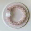 Pulsera de Cristal Rosa Natural de Madagascar para Mujer Pulsera de Ónix Carmesí Despertar León Pulsera Corazón de Niña Regalo para Novia