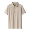 Diseño perforado de seda helada al tacto fresco, protección solar, secado rápido, alta elasticidad, camisa POLO con cuello, ropa de trabajo para hombre, camisa polo hecha a medida