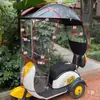 Triciclo Elétrico Phoenix Capota de Chuva para Carro Capa Transparente para Chuva Capota para Idosos no Trajeto para Casa Carro Pequeno Capota de Chuva Totalmente Fechada