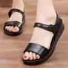 Sandálias de Verão para Mães, Sandálias para Mulheres de Meia-idade e Idosas, Sandálias de Vovó com Solado Plano, Sapatos Confortáveis com Solado Plano para Mulheres de Meia-idade