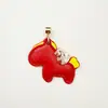 Hazte Rico Inmediatamente, Pareja de Dibujos Animados de Cuero, Exquisitos Accesorios de Colgante Pequeño, Cadena de Bolso de Gama Alta, Llavero Creativo para Coche
