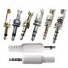 Suministros del Fabricante Enchufe de Audio de 3.5 mm, Enchufe de Auriculares de 3.5 mm, Blanco, Ensamblado, Cabezal de Carga Tipo Cable de Soldadura