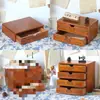 Elevador de Monitor tipo Cajón Madera Retro Escritorio Multifuncional Computadora Completa HN37ZZ1 Gabinete de Oficina