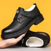Zapatos de Cuero para Hombre 2026 Nuevo Estilo de Moda con Costuras Texturizadas, Antideslizantes de Negocios de Suela Blanda para Conducir para Hombre