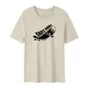 Camiseta Masculina de Manga Curta Algodão Puro de Fibra Longa de Xinjiang Pima Algodão Luxuosa 50 Fios Amônia Líquida Impressão Direta Importada