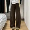 Calça jeans wide leg de maternidade, novo estilo outono/inverno, inspiração coreana, cintura elástica com cordão, cobre a barriga, não aperta, modeladora