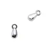 Colgante de Plata de Ley S925 con Forma de Gota de Agua Cadena de Cola de Gota de Agua Sólida para Pulsera DIY Accesorios para Joyería DIY Venta al por Mayor