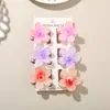 Presilha de Garra Flor Cor Girassol 4cm para Parte de Trás da Cabeça Meio Preso Presilha Tubarão Conjunto de 6 Peças Presilhas de Cabelo Acessórios de Cabelo