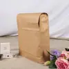 Saco de Papel Kraft, Saco Marrom Degradável de Fundo Quadrado, Saco para Envio, Saco Ecológico para Roupas, Saco de Embalagem de Fundo e Lateral, Pode Ser Carregado na Mão