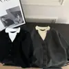 Suéter Tejido Falso de Dos Piezas para Niños 2026 Otoño Estilo Coreano Infantil Patchwork Caliente Venta Ropa Exterior Elegante Moda Tendencia