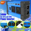Inversor de onda sinusoidal enchufe de calibre estadounidense DC 12V a 110V AC conversión batería de coche energía solar