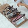 Bolsa de Maquiagem Quatro em Um de Grande Capacidade Tabi Portátil Bolsa de Higiene Pessoal Dividida Dobrável Bolsa de Maquiagem de Viagem de Alto Valor Atacado