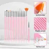 Set de 15 Piezas de Bolígrafos de Gel, Bolígrafos de Cristal, Bolígrafos de Silicona, Bolígrafos para Puntos, Bolígrafos para Dibujo de Líneas y Set de Pinceles para Pintar