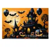 Nuevos Accesorios Premium de Halloween Horror Calabaza Fiesta de Cumpleaños Suministros Arreglo Tela de Fondo Suministros Decorativos