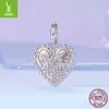 Yinziyun Original Prata S925 Conto de Fadas Castelo Pingente Acessórios Sonho Estelar Coração Castelo Pulseira DIY Contas
