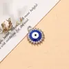 Nuevo Anillo Redondo Versátil Creativo Colgante Ojo del Diablo de Diamante Charm Colgante para Pulsera Collar DIY Moda Estilo Lujo Ligero