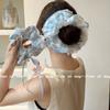 Atmósfera cuatro capas de encaje anillo para el pelo de intestino grueso blogger popular de internet con patrón hueco accesorios para el pelo con volantes cuerda para el pelo