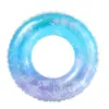 Verano Nuevo Anillo de Natación Inflable Retro Rayado Anillo de Natación Anti-Vuelco PVC Engrosado Anillo de Axila para Adultos Hombres y Mujeres