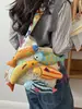 Bolsa de Mano Tejida a Mano con Peces Original y Linda para Mujer, Bolso de Hombro de Gran Capacidad, Bolso Estilo Vacaciones para Mujer