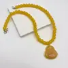 Nuevo Estilo Chino Todo Fósforo Vidrio Tres Piezas Collar Sencillo para Regalo del Día de la Madre Decoraciones de Caja Fábrica Outlet