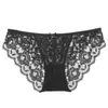 Ropa Interior Sexy Transfronteriza Europea y Americana para Mujer, Tangas Transparentes de Encaje Fino Talla Grande, Braguitas de Cintura Baja Levanta Glúteos