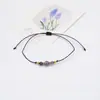 Pulseira artesanal de pedra de cristal natural mais vendida internacionalmente, pulseira fina com contas em fio colorido, estilo pequeno e fresco, perfeita para melhores amigas