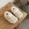 Sapatos Peludos para Meninas Sapatos de Inverno de Pelúcia Princesa Infantil Sapatos de Algodão para Bebê Sapatos de Algodão para Menininha Sapatos de Inverno de Lã de Cordeiro