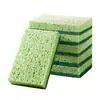 Estropajo de algodón de pulpa de madera para cocina, estropajo de alta densidad engrosado por ambos lados, esponja potente para quitar manchas para lavar platos y ollas