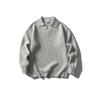Roupas Masculinas North Boundary Marca Americana Moderna Outono 2025 Novo Suéter de Gola V com Lapela Masculino Suéter Pulôver Solto Jaqueta