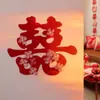 Decoración de Habitación de Boda con Juego de Caracteres de Doble Felicidad para Bodas, Pegatinas de Caracteres de Doble Felicidad Grandes y Pequeñas para Decoración de Puertas y Ventanas de Dormitorio