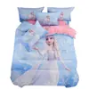Juego de Cuatro Piezas de Algodón Congelado Sábana para Cama de Niña Juego de Tres Piezas para Niños Ropa de Cama de Algodón 3D Princesa Aisha
