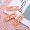 2022 Pinza para el Cabello Hueca Cuadrada Adorno para la Cabeza Estilo Coreano ins Color Caramelo Pinza Bb Accesorios para el Cabello Esmerilados para Niñas