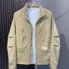 Cardigan Masculino Novo 2025 Outono Casual Simples Peça Externa Moda Tendência Design Versátil Jaqueta com Gola Alta