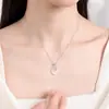 Rueda de la Fortuna al por Mayor Plata S925 Loto Calcedonia Collar Estilo Chino Versátil Joyería de Plata Suministro para Transmisiones en Vivo Fábrica