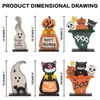 Decoraciones de escritorio de madera transfronterizas, decoraciones caseras de Halloween, regalos creativos de Halloween para niños, adornos decorativos de escritorio